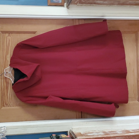 Women's Rain Coat Wine Red sz M/L - Picture 2 of 8